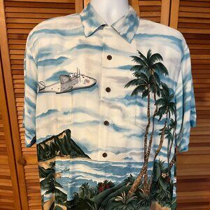 TORI RICHARD MEN'S SZ LARGE SS HAWAIIAN SHIRT